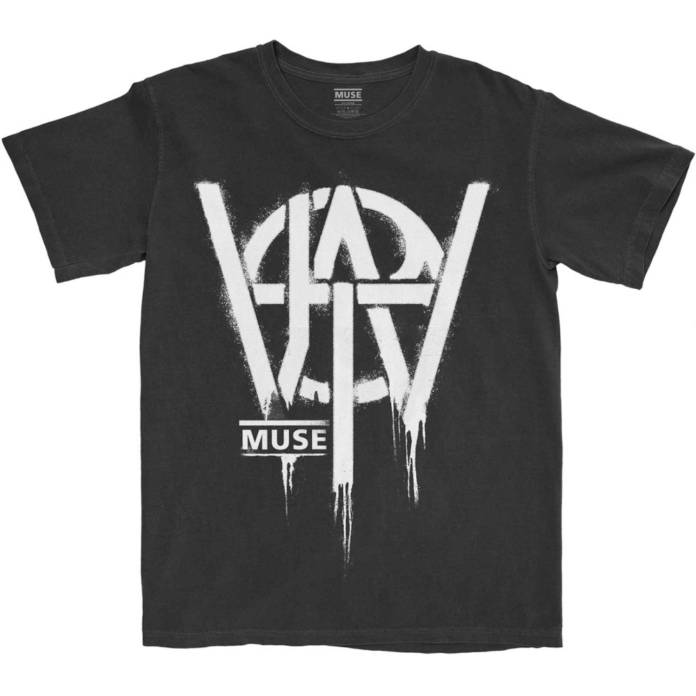 Muse - Will Of The People Stencil Heren Tshirt - Zwart